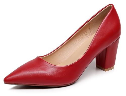 Image of VenusCelia Women's Lewin Pump Chunky Heel Shoe