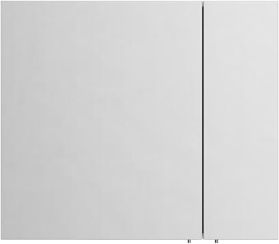 VitrA Shift T20 Mirrored Bathroom Cabinet 81006, 80 cm, Right Lid, Bright White
