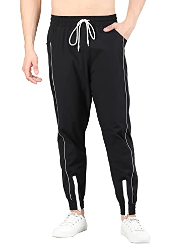 Image of CHKOKKO Men's Regular Fit Mid Rise Solid Sports Running Gym Track Pant Lower With Pocket