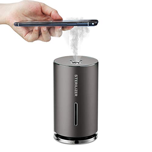 Kapkon Alcohol Dispenser Spray, Alcohol sanitizer dispenser,Automatic Induction Sterilizer, Touchless Hand Sanitizer dispenser, Aluminum, 1200mAh Portable Alcohol Spray Suitable for Home, Office(Grey)