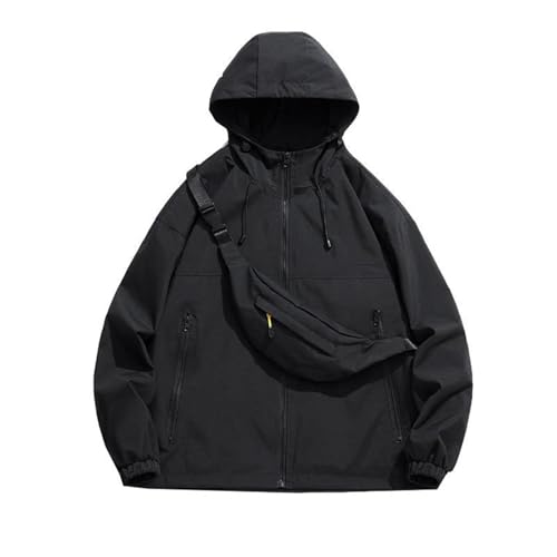 Manteau à capuche finitions soignées veste mi-saison intemporelle