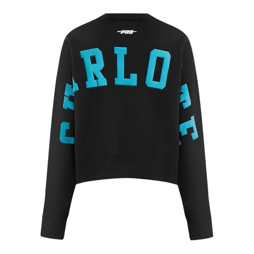 Pro Standard Womens NBA Charlotte Hornets Wingspan Crewneck Sweatshirt Black S product photo
