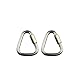 Edelstahl-Karabiner-Clip, dreieckige Karabinerschnalle, Schnellverbindung, strapazierfähig, für Camping, Wandern, Reisen, Angeln, Rucksack (6 mm)