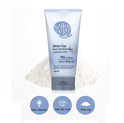 Welcos Kwailnara Cleansing Story Natural Facial Deep Foam Cleansing (White Clay) #TOP1