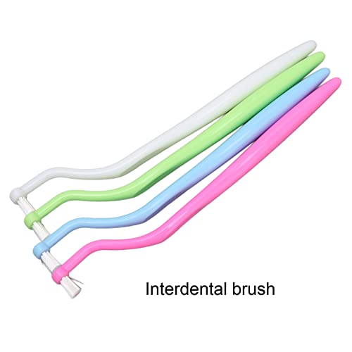 Professionelle ergonomische Interdentalbürste Zahnsteinentfernung mit weichem Kopf 4 Stück kieferorthopädische Zahnbürste – Bild 8