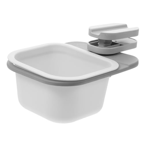 Set 2 Pzas Mini Bote de Basura con Clip Rotativo Blanco