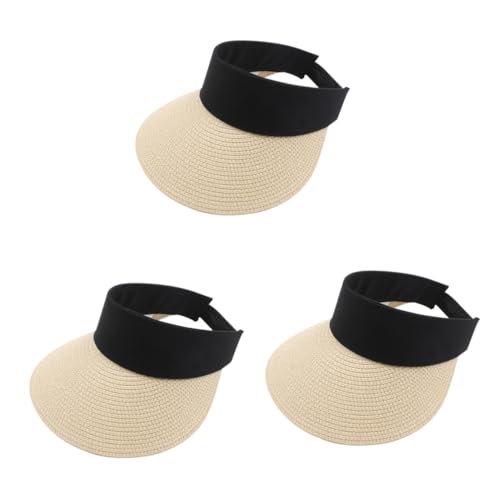 Chapeau de soleil d'été beige en chiffon pliable pour les femmes actives