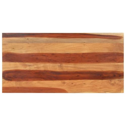 Plateau de table rectangulaire bois d'acacia massif 120x60 cm bureau et café