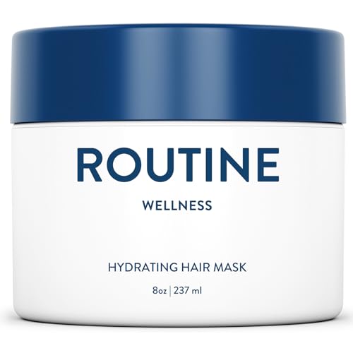 Routine Wellness Deep Conditioning Hair Mask - Bring Dry, Damaged Hair Back to Life – Hydrating Repair Treatment that Moisturizes, Strengthens & Adds Volume - Unscented 8oz