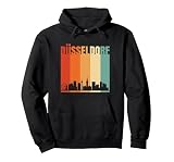 Düsseldorf Skyline Pullover Hoodie, Adult Unisex, Black, Large