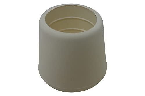Shepherd Hardware 8754E Leg Tips 7/8-Inch Inside Diameter Rubber Chair Leg Caps, 24 Pack, White,Off White