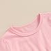 Mubineo Toddler Baby Girl Boy Summer Fall Clothes Basic Plain Romper Jumpsuit Short Sleeve Rompers Cute Newborn Outfits (Pink, 3-6 Months)
