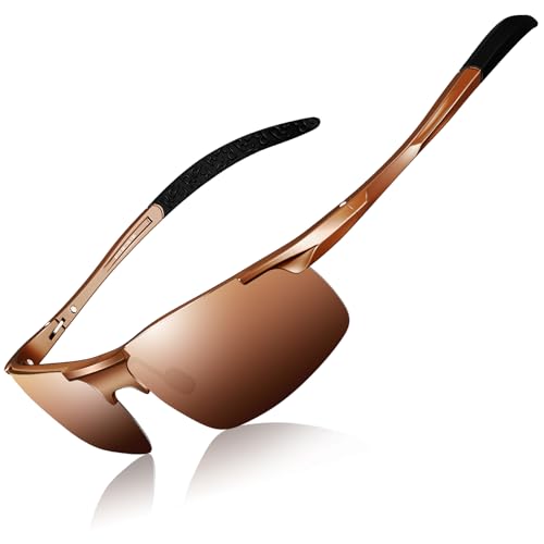 Image of DADA-PRO Polarized Sunglasses Men Sport Driving Sun Glasses Ultralight Al-Mg Mirrored Shades UV400 Protection