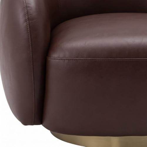 Image of Kingsman Furnitures Brok Swivel Luxury Accent Arm Chair 360 Degree Rotatable Sofa for Home | Bedroom, Living & Drawing Room | Ultra Soft and Comfortable for Lounge (Espresso, Swivel)