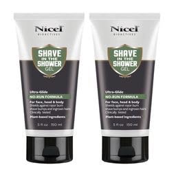 Nicel Paquete de 2 Gel de Afeitado en la Ducha para Hombre