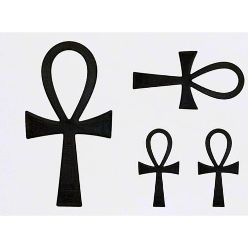 Azeeda 4 x 'Egyptian Ankh Symbol' Temporary Tattoos - Water Resistant, Skin-Safe, Non-Toxic Transfers, Mixed Sizes (TO00101240)