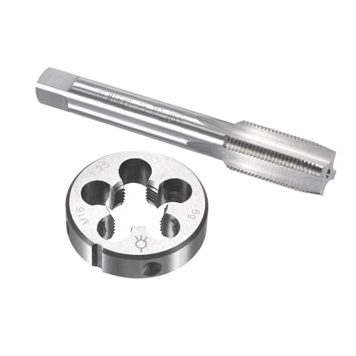 TOP-VIGOR M16 x 1.25mm Metric Tap and Die Set, Machine Thread Screw Tap with Round Threading Die