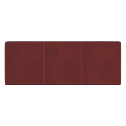 Image of SIMPLIHOME Avalon 48 inch Wide Vegan Leather Storage Ottoman in Red