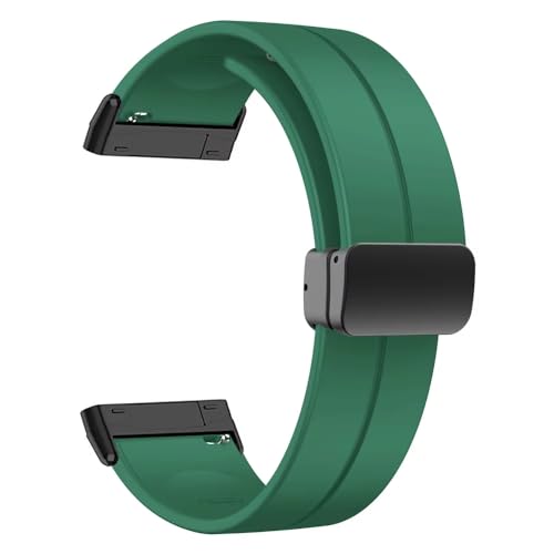 Image of T TECLUSIVE Soft Silicone Strap Band with Magnetic Lock Compatible for Fitbit Versa 4 / Versa 3 / Sense 2 | Adjustable Silicone Rubber Band for Versa 4 3 Sense