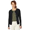 Amazon Essentials Women's Lightweight Crewneck Cardigan Sweater (Available in Plus Size), Black, Large