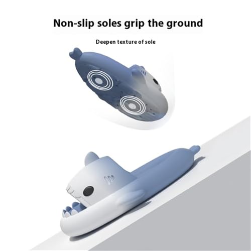 Two-color Gradient Shark Slides, Spotted Starlight Shark Slides, Gradient Beach Shower Sandals, Non-Slip Thick-Soled Open Toe Slippers3