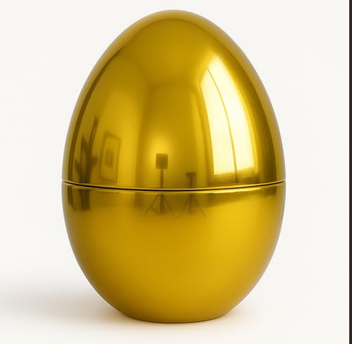 GiftExpress Jumbo Easter Egg - 10 Tall x 7 Wide Extra Large Empty Plastic Eggs - Perfect Kids & Adult Party Toys for Gift Baskets or Egg Hunt Decor - 1 Piece Gold