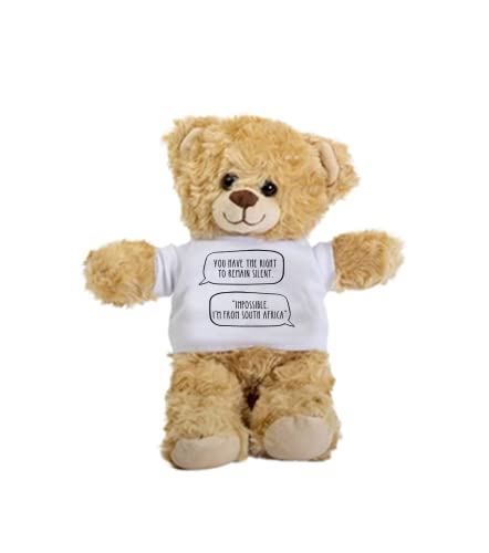 SpreadPassion South Africa Teddy Bear, Gift Stuffed Animal, Plush Teddy Bear with Tee, Welcoming Baby Gift, Gift for Her, Gift for Newborn, South Africa Birthday Christmas Basket Gift Idea