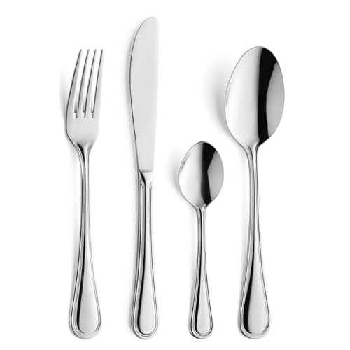 Amefa 124200AF01C40 Helena Couverts de Table/Coffret 6 Personnes Acier Inoxydable/Couvert Monobloc Finition Brillante 13,7 x 7 x 26,5 cm