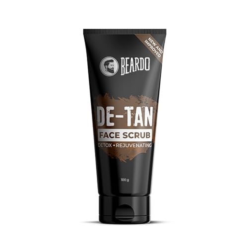 Beardo DeTan Face Scrub for Men, 100 gm | Coffee Scrub for Blackhead & Tan Removal | Natural Glow | Rejuvenates Skin