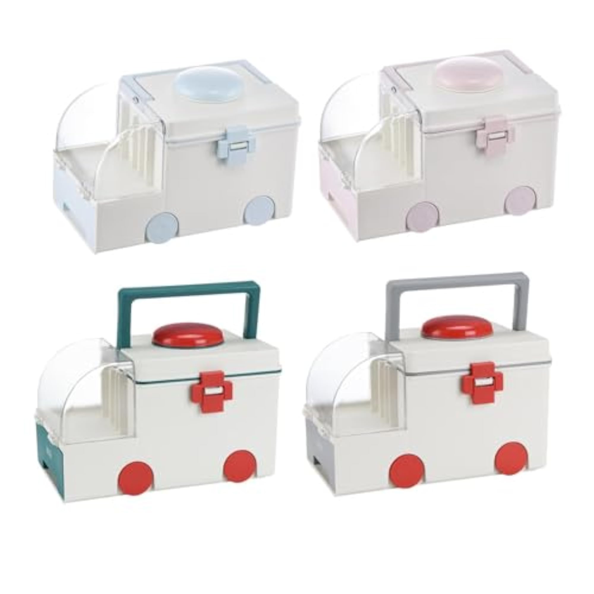 First Aid Storage Box Container Bin Portable Handle