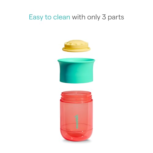 Munchkin Control Flow Open Training Toddler Cups with Removable Valve, 18+ Months, 10 Ounce, 2 Pack, Teal - image 4