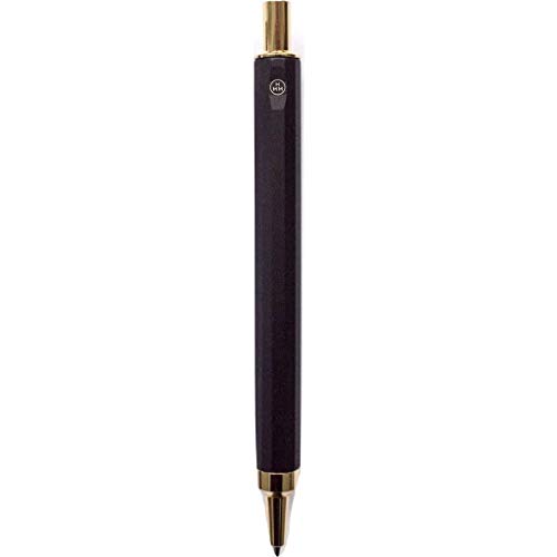 Finely Crafted Aluminum & Brass Pencil, Black & Gold #TOP3
