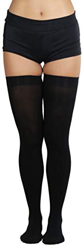 Image of ToBeInStyle Women's Nylon Thigh High Schoolgirl Opaque Stockings