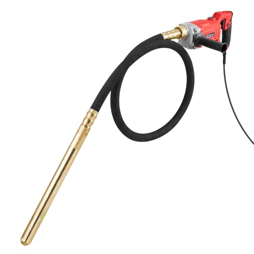 VEVOR Vibrador de Hormigón Portátil Eléctrico 960 W y 4000 RPM, con Varilla de Eje de 2 m, Tipo Lápiz que Elimina las Burbujas de Aire y Mezcla el Hormigón, 320 x 135 x 85 mm, 13000 VPM, Plástico PVC