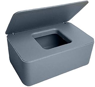 Storage Box for Wipes Dry Wet Tissue Paper Napkin Grey Dispenser Holders with Lids for Home Office
