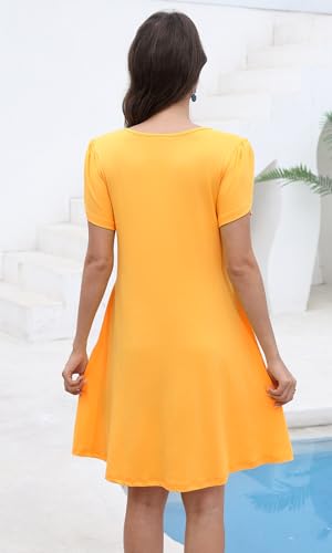 Image of COSSEN Women's Summer Casual Tshirt Dress Crew Neck