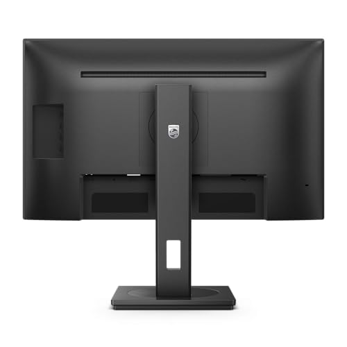 242S9JML - Monitor Full HD da 24 pollici, altezza regolabile, altoparlanti (1920x1080, 75 Hz, VGA, DVI, HDMI, DisplayPort, hub USB), colore nero - Monitor - Immagine 2