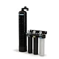 PRO+AQUA Elite Whole House Water Filter 3 Stage Well Water Filtration System w/Gauges, PR Button, 1” Ports, Filter Set (10 GPM Salt-Free Bundle)