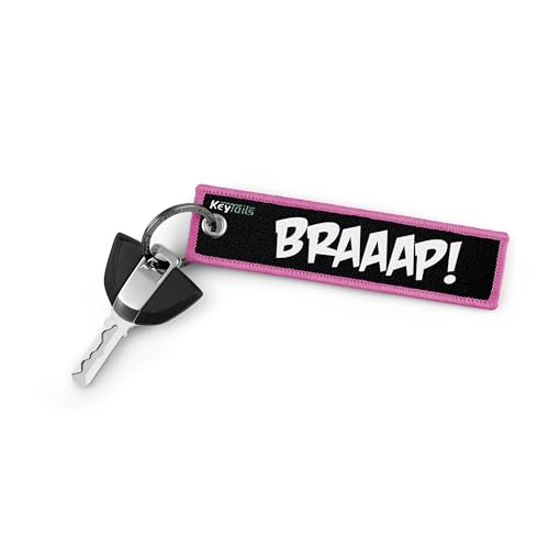 KEYTAILS Keychains, Premium Quality Key Tag for Motorcycle, Car, Scooter, ATV, UTV [BRAAAP!] - Thumbnail 2