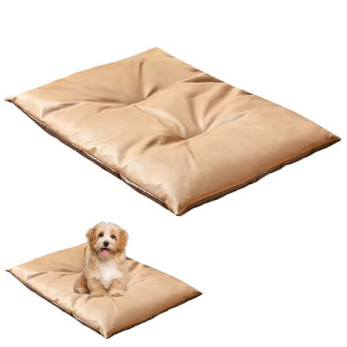 Latemeia Hundebett aus Kunstleder, 26x20 Zoll wasserdichtes ästhetisches Hundebett...