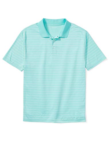 Amazon Essentials Men's Big & Tall Quick-Dry Stripe Golf Polo Shirt fit