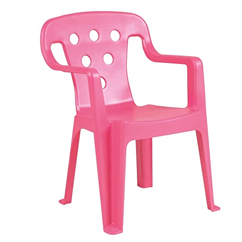 Kit 2 Cadeiras Infantil e 1 Mesa Mesinha Rosa Plástica Mor