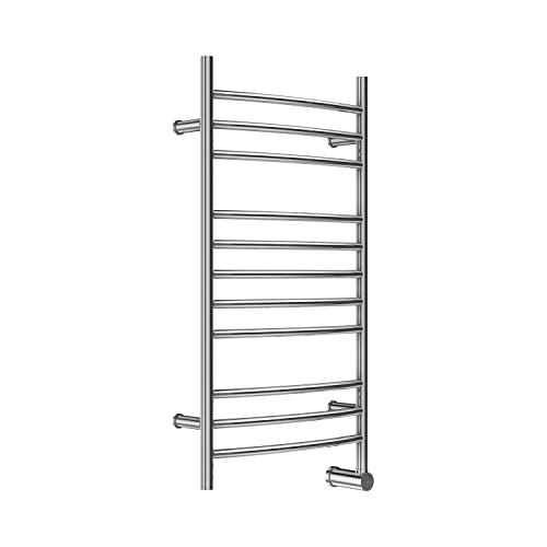 Mr Steam W336TSSB W336 11-Bar Wall Mounted Electric Towel Warmer with Digital Timer, Size, Brushed Stainless Steel
