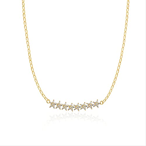 Collier ras du cou étoiles zircon en argent 925 le cadeau d'anniversaire parfait pour elle