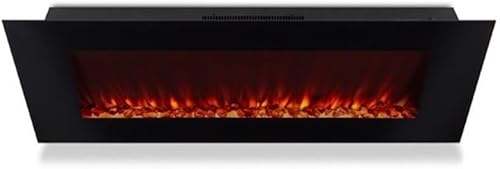Miniatura 2 de Real Flame 1330E-BK DiNatale Chimenea Eléctrica Colgada de Pared 50" - Negro