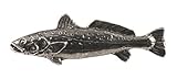 Speckled Trout Fish Pin, Spotted seatrout, Pewter, Lapel, Hat, Pins, Brooch, Brooches, Jewelry, Gift, Handmade in the USA, 200 Fish Designs Available. S034
