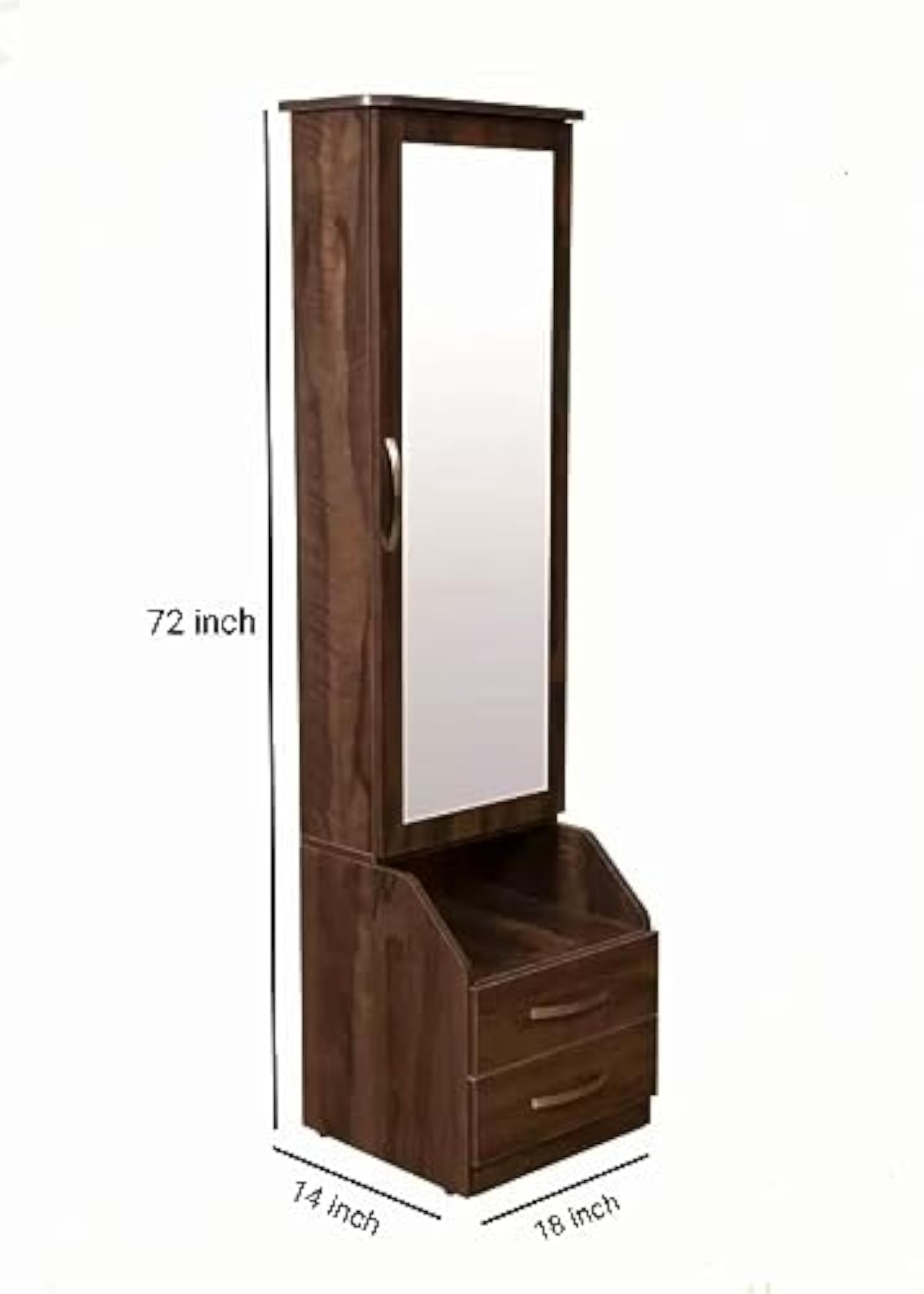 Engineered Wood Dressing Table With Mirror And Storage