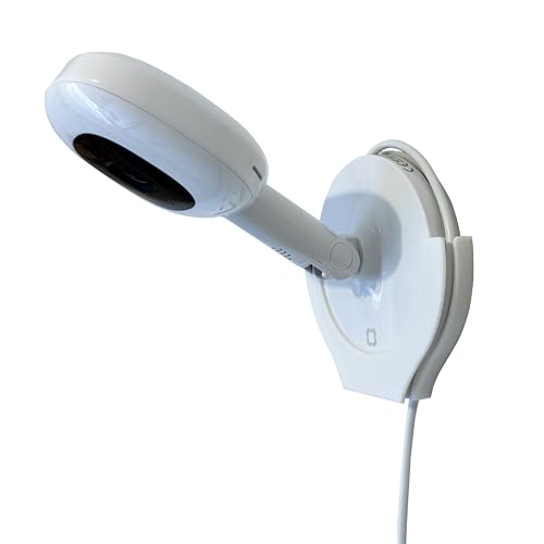 MarinBuilt Wall Mount for Nanit Pro Flex Stand, Portable Electronic Device Mount, Easy Insert and Removal, Low Profile, Made in USA, White - NFS-W-W