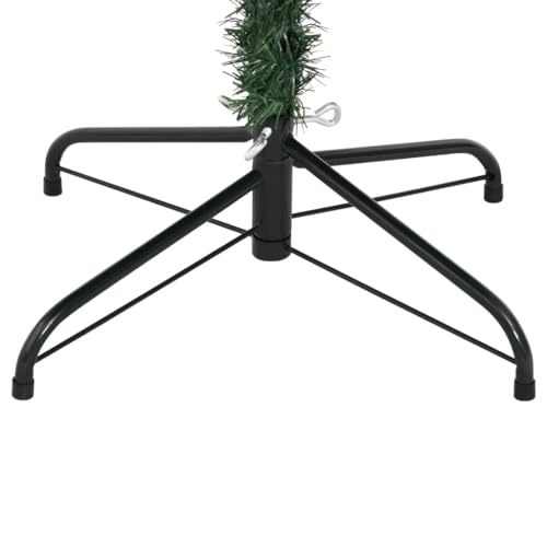 Árbol de Navidad con nieve flocada artificial de 150 cm y estructura robusta 6