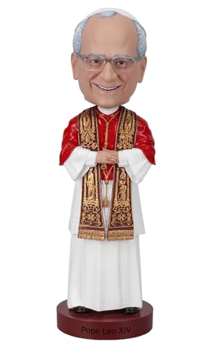 Royal Bobbles Pope Leo XIV Bobblehead 8 Tall - Collectible Figurine Statue Religious Gift Catholic Collectible